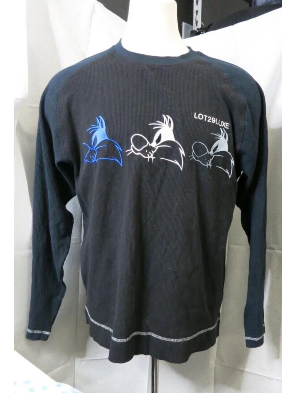 LOT29LUXE Sylvester The Cat Black Thermal Long Sleeve XL